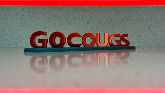 WSU Go Cougs 3D Print optical illusion